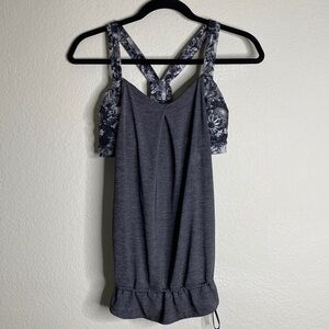 Lululemon Rest Less tank Sz 6 no pads